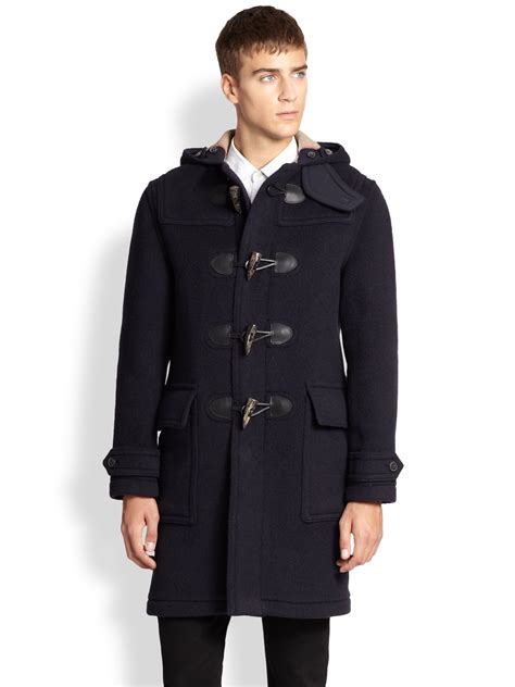 burberry mens duffle coat|burberry men's coat outlet.